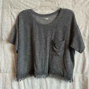 Shiny Fringe Crop Top